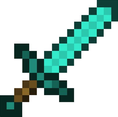Printable Minecraft Diamond Sword